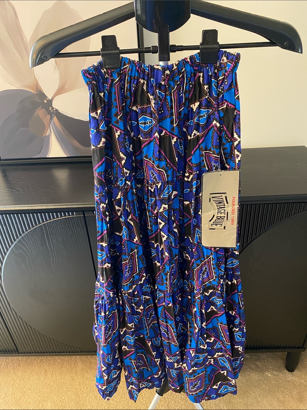 Vintage 90’s Vintage Blue Tiered Skirt